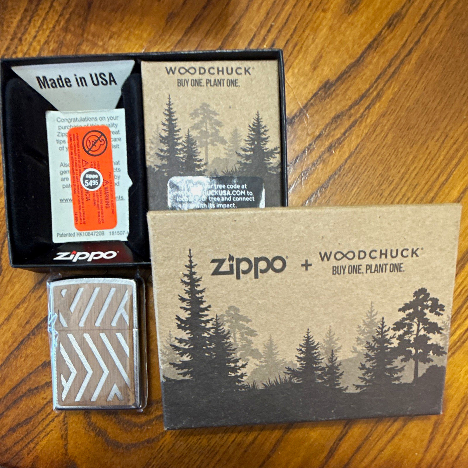 Zippo Woodchuck USA Buy One Plant One Genuine Lighter Made in USA in Box