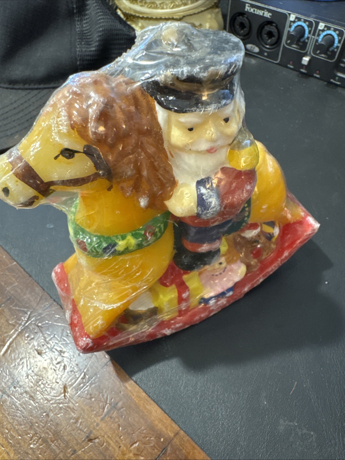 Vintage Santa on Rocking Horse Candle New in Packaging 5