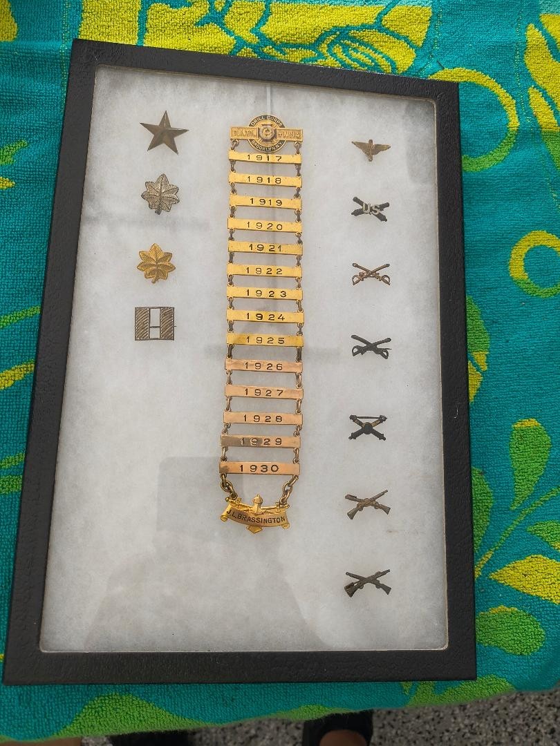 Vtg 1917-1930 Brooklyn NY Sumner Drill Corps Medal Shadow Box J L Brassington