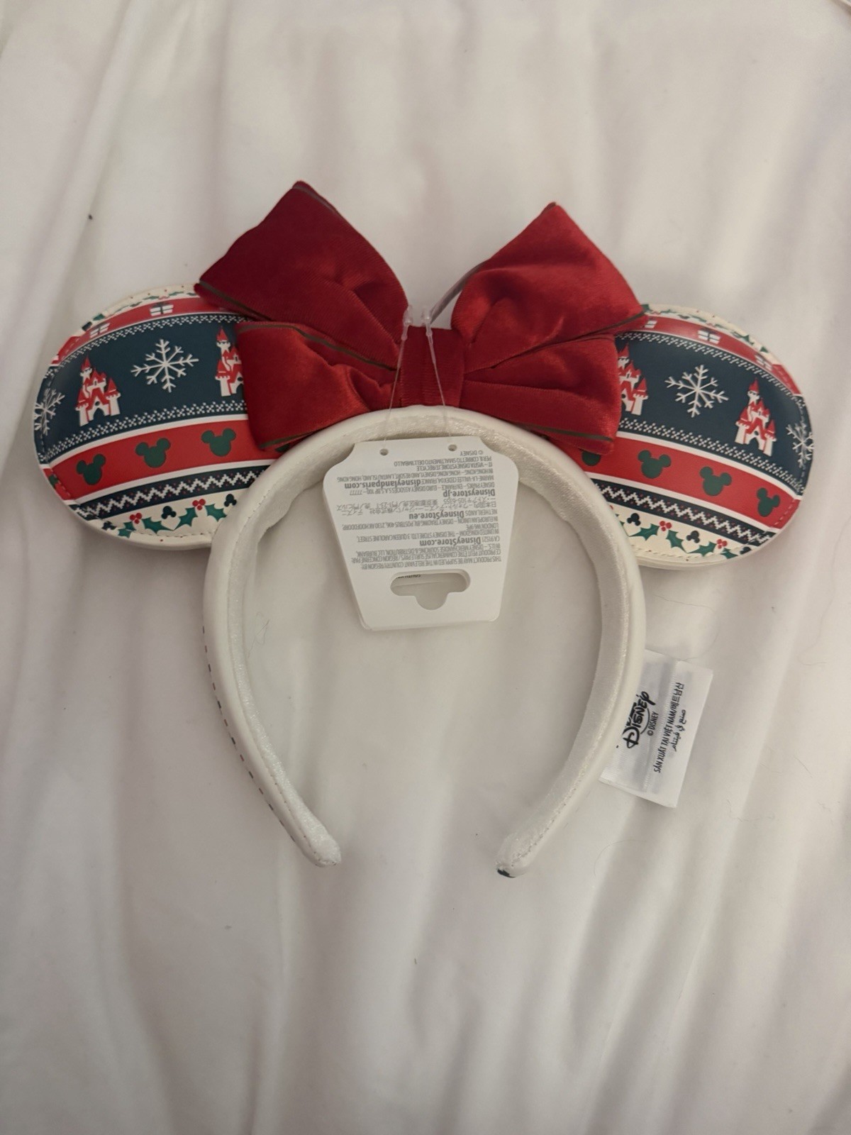 2026 Disney Parks Christmas Holiday Castle Minnie Mouse Ears Ear Headband New