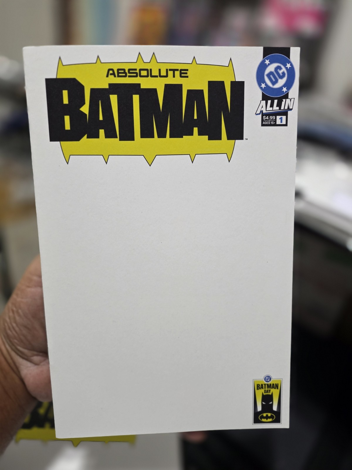 ABSOLUTE BATMAN #1 BATMAN DAY BLANK SKETCH COVER 2025 NM