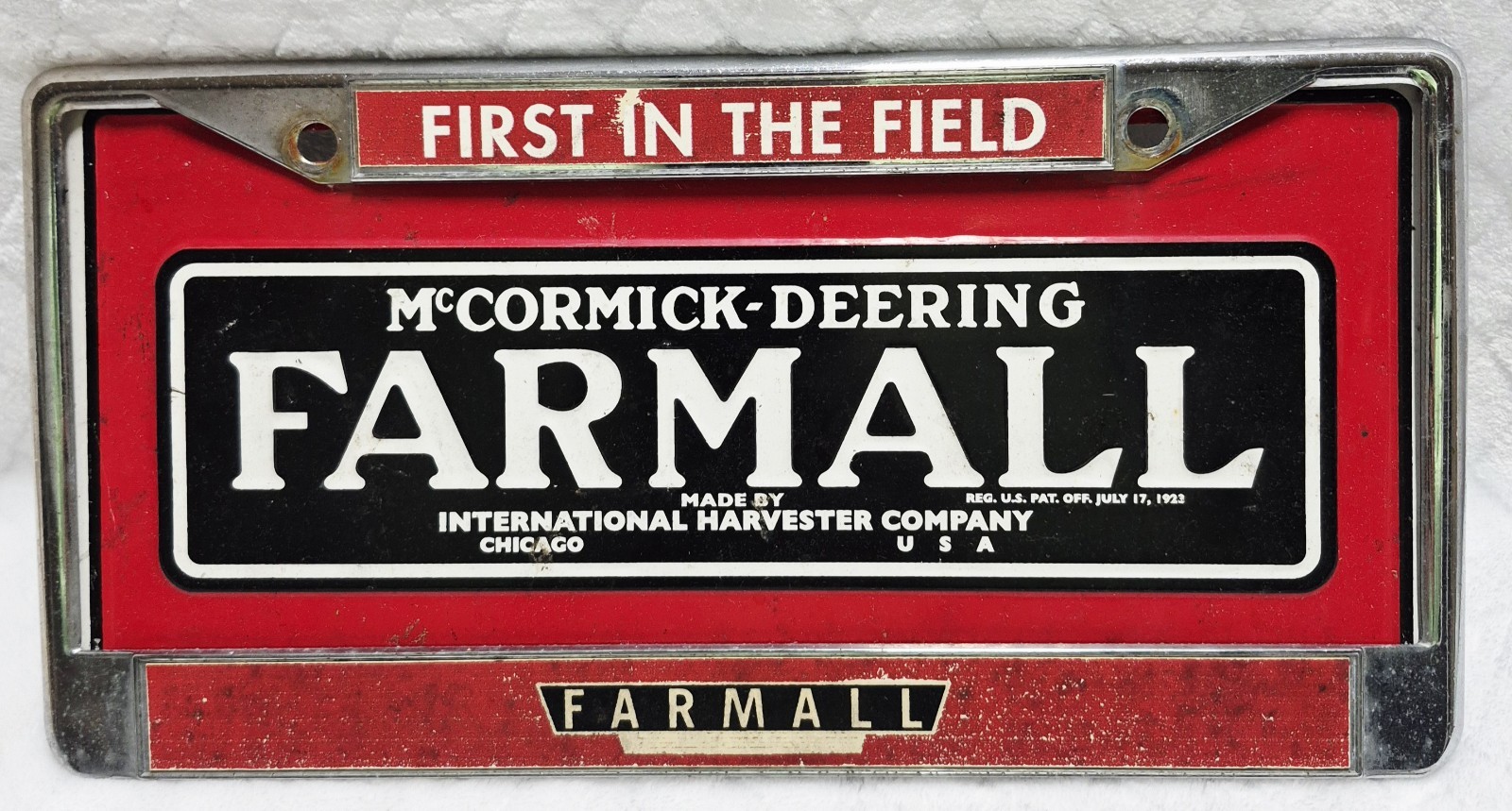 Farmall IH License Plate Holder 