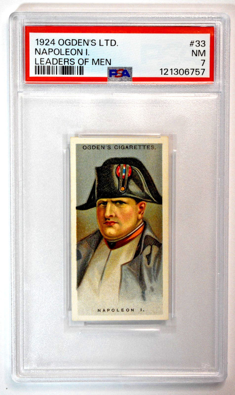 1924 Ogden's LTD. #33 Napoleon I Leaders of Men PSA 7 NM Low Pop Rare