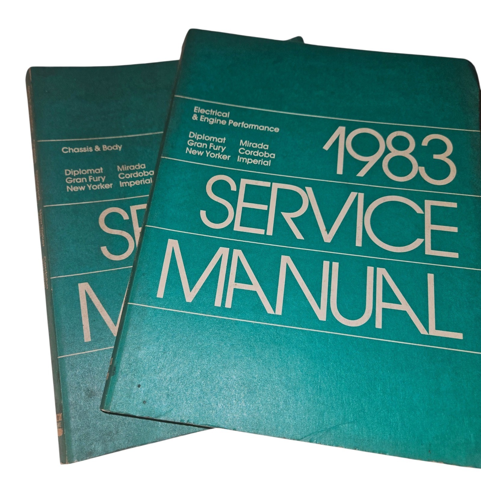 Chrysler VTG 1983 Factory Service Manual Set Diplomat Cordoba Imperial Teal 2pc