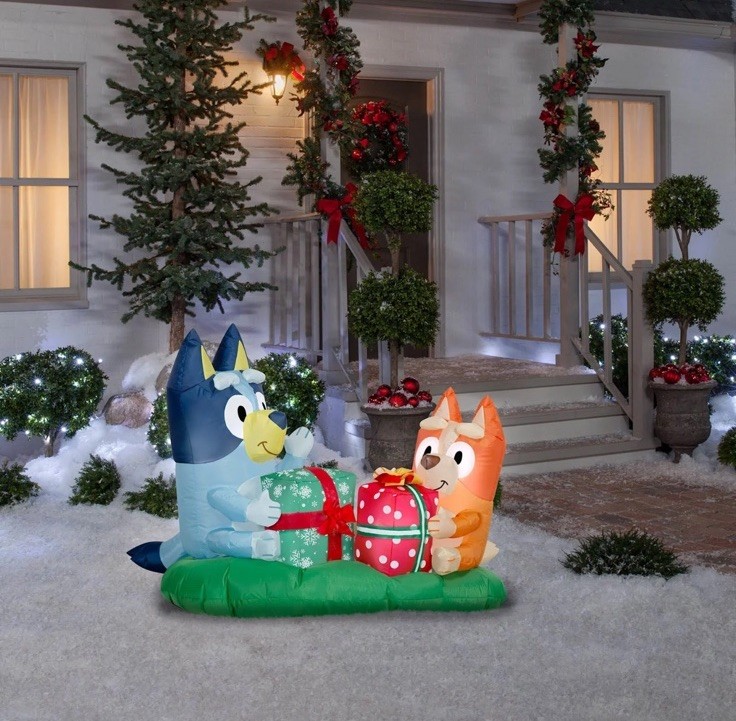 Bluey & Bingo Christmas Presents 4’ Inflatable - Lighted - Gemmy *NEW*