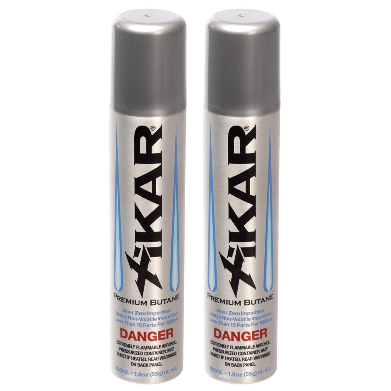 Xikar PUROFINE Butane Fuel Refill 100ml (3.38 fl oz) Canisters - 2 Pack