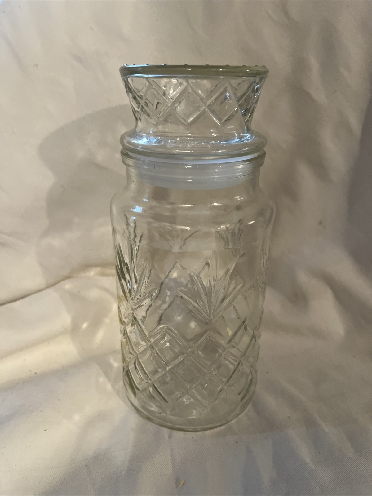 Vintage 1983 Mr. Peanut Glass Jar Cannister with Lid Anchor Hocking Made in USA