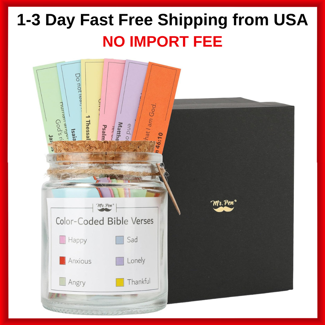 Christian Gifts for Christians Bible Verse Jar 108 Color Coded Bible Verses
