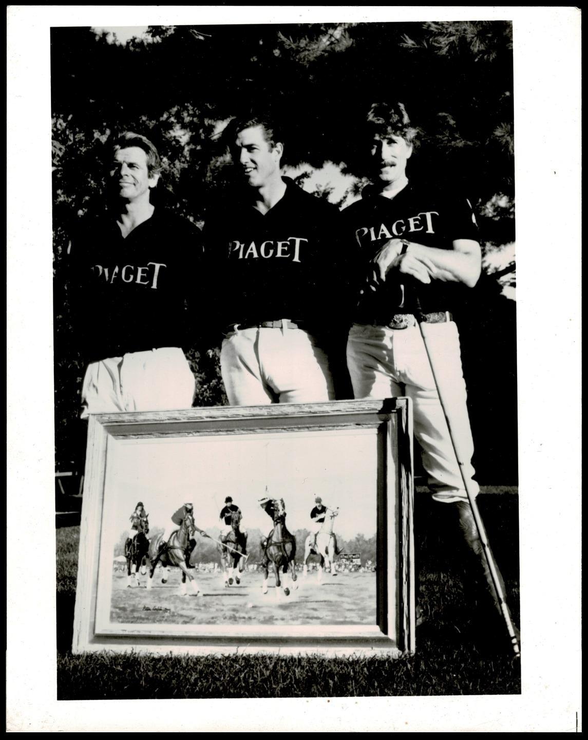 Vintage 1980s Press Photo Knots Landing Bill Devane Doug Sheehan Piaget Polo