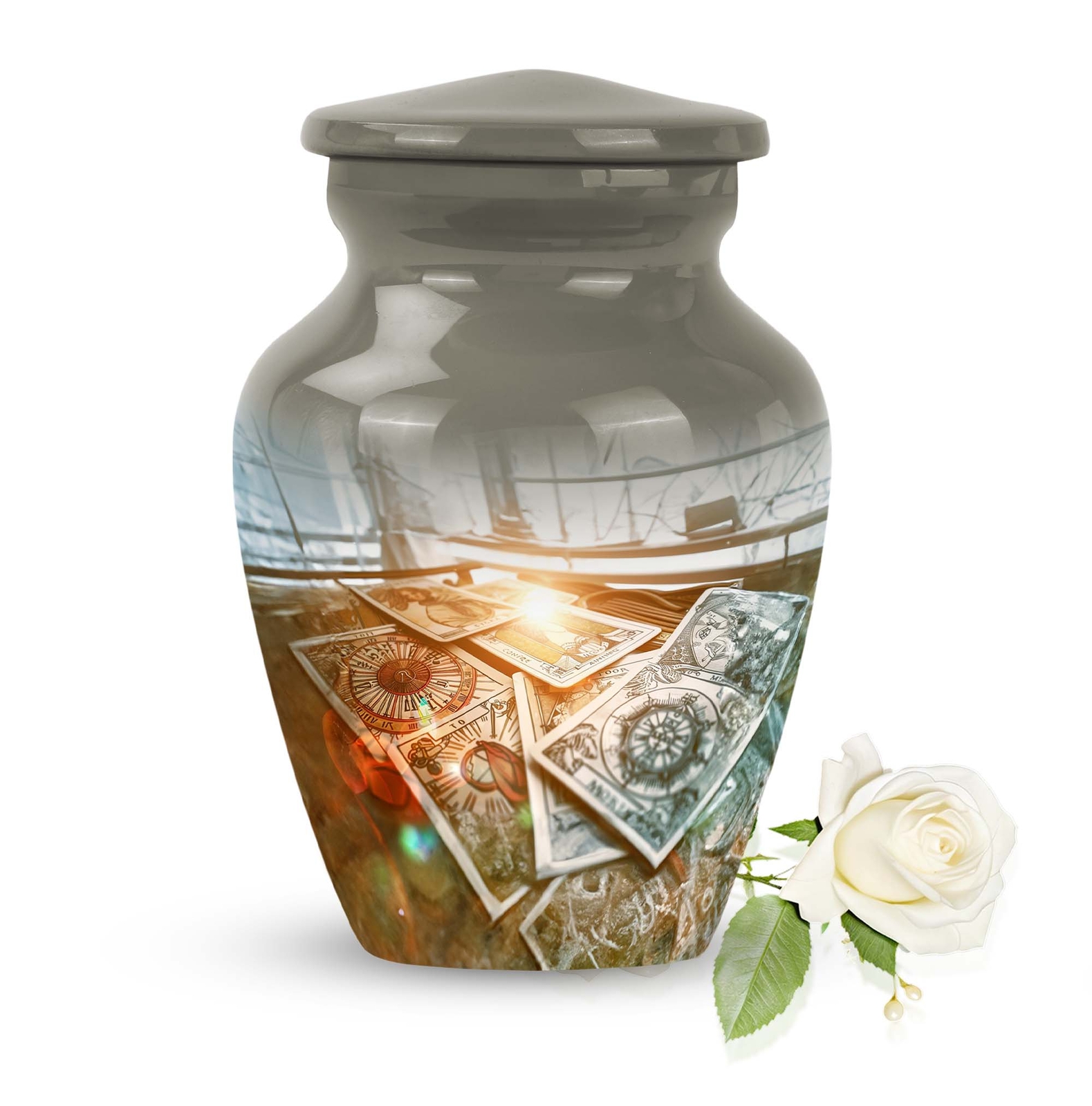 Tarot Cremation Urn Keepsake 3 Inch Ashes Urn