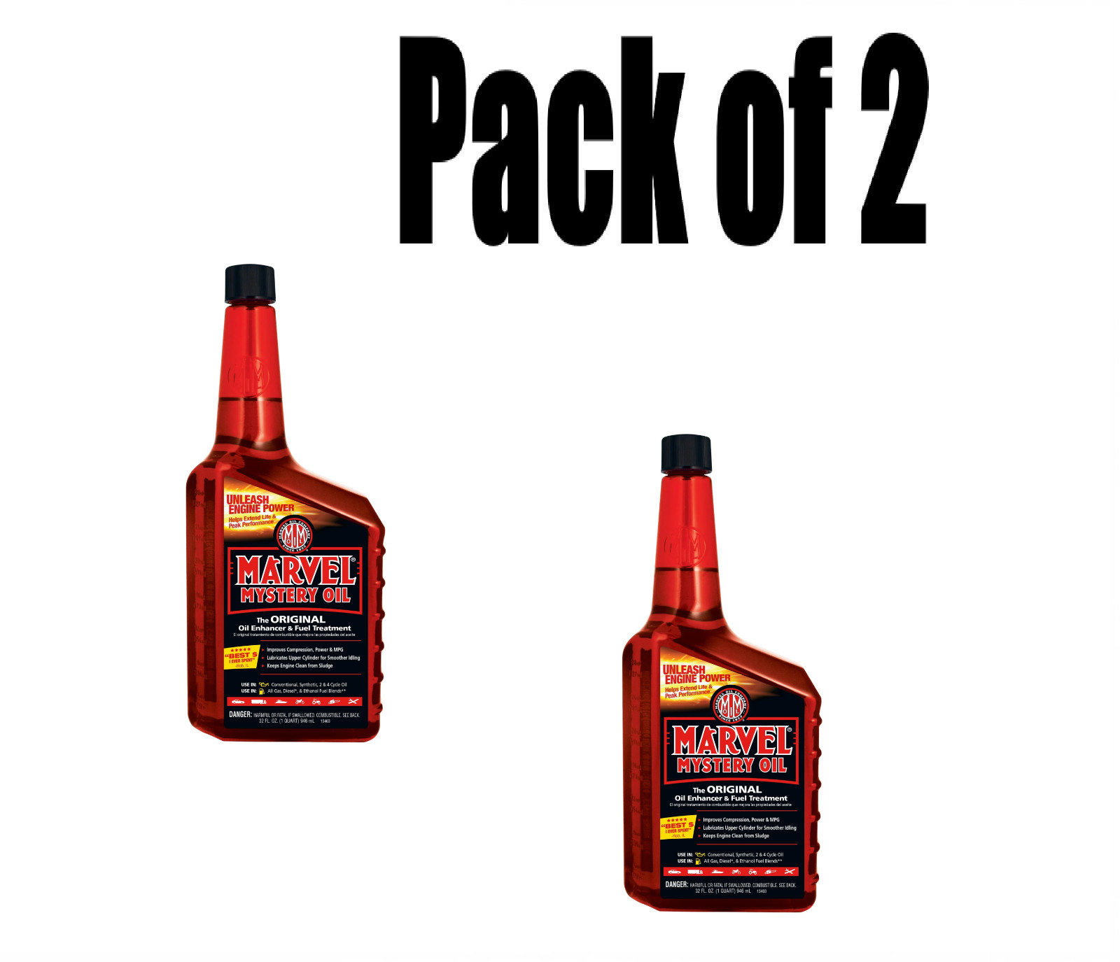Marvel Mystery Oil - Oil Enhancer and Fuel Treatment, 32 oz ( Pack of 2 )
