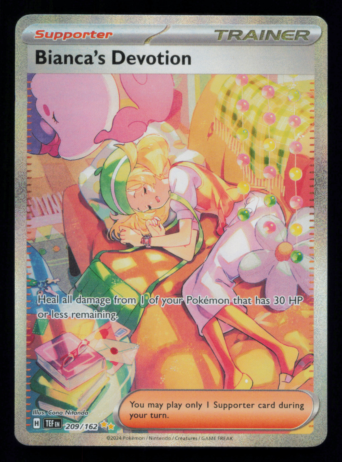 Pokémon TCG Bianca\'s Devotion 209/162 Secret Rare Full Art Holo SV05 NM