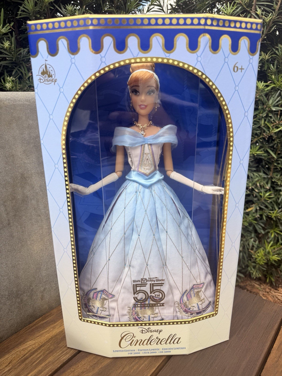 Disney Cinderella Doll Walt Disney World 55th Anniversary Limited Edition NEW