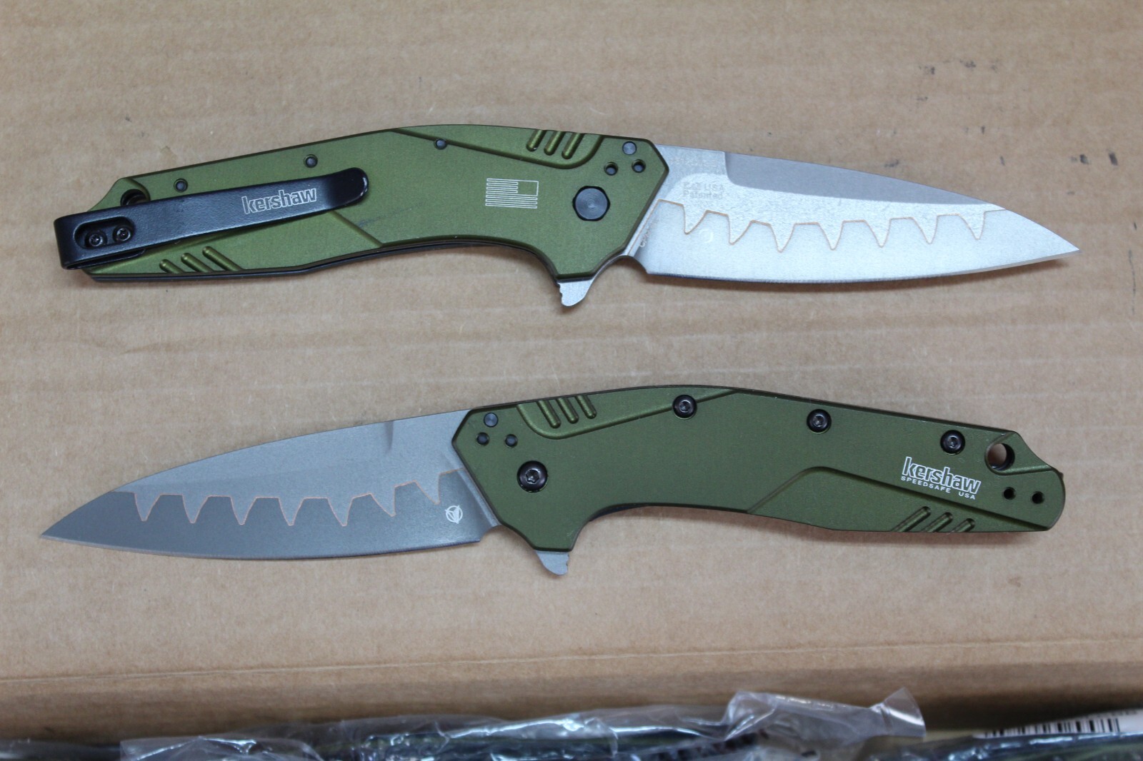 Kershaw Olive Dividend 1812OLCB, Composite Blade, Brand New, Factory 2nd, USA