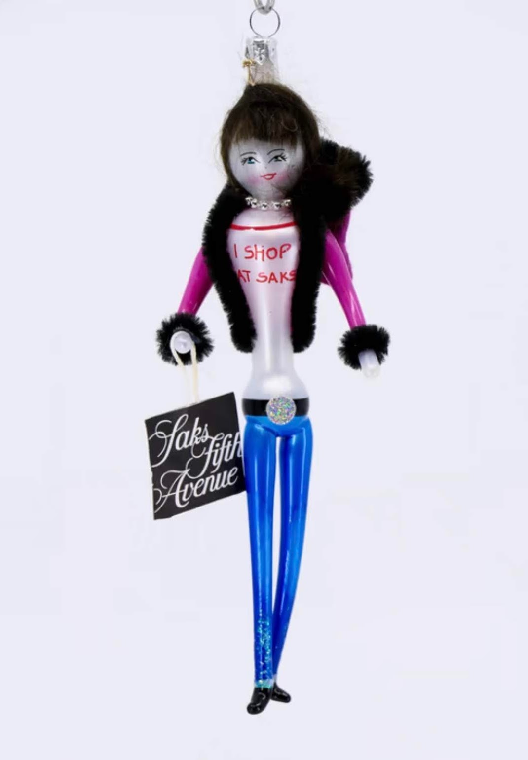Soffieria De Carlini I Shop At Saks Fifth Avenue Lady Glass Ornament Tag Italy