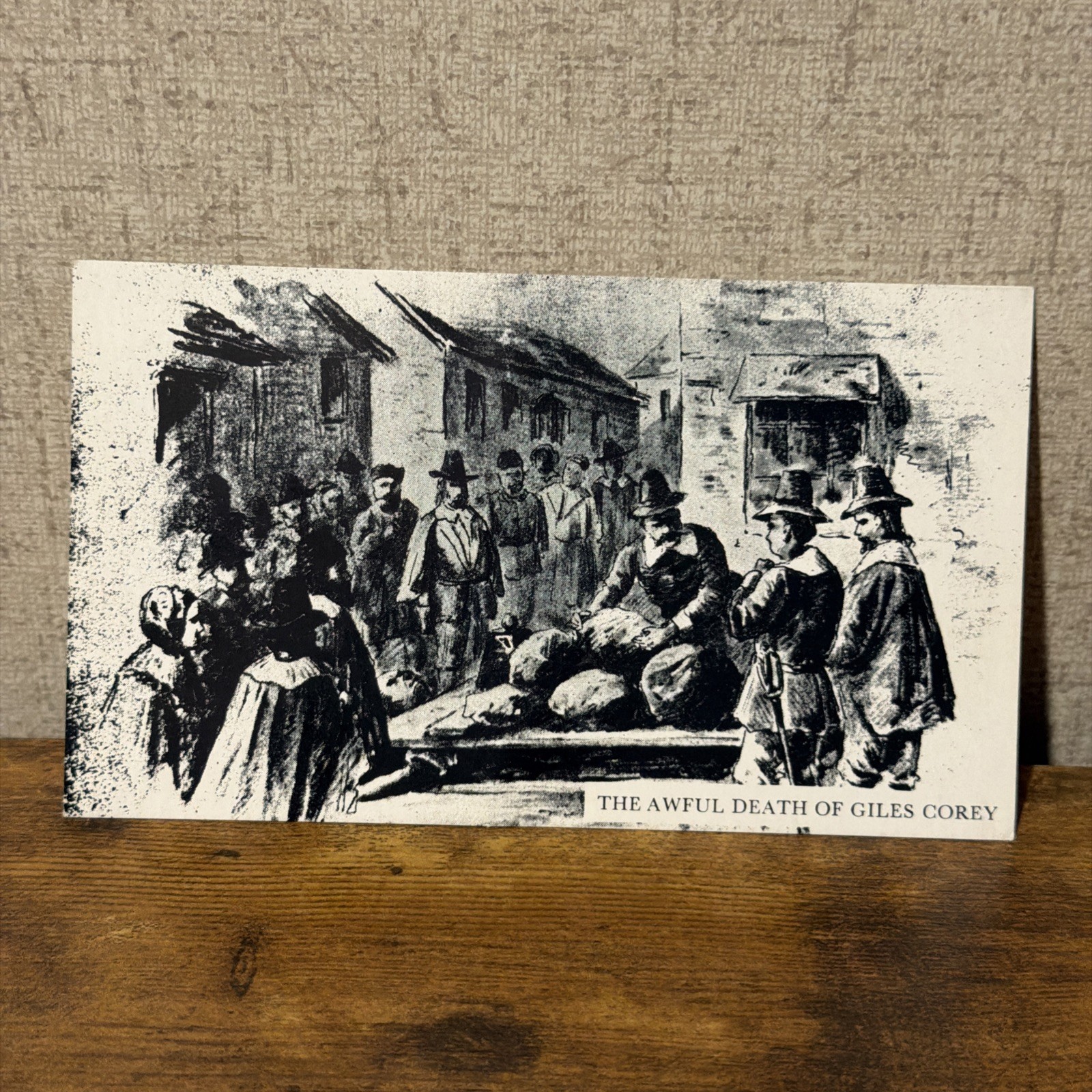 Witchcraft Trial Last Awful Death Of Giles Corey Salem Massachusetts MA Postcard