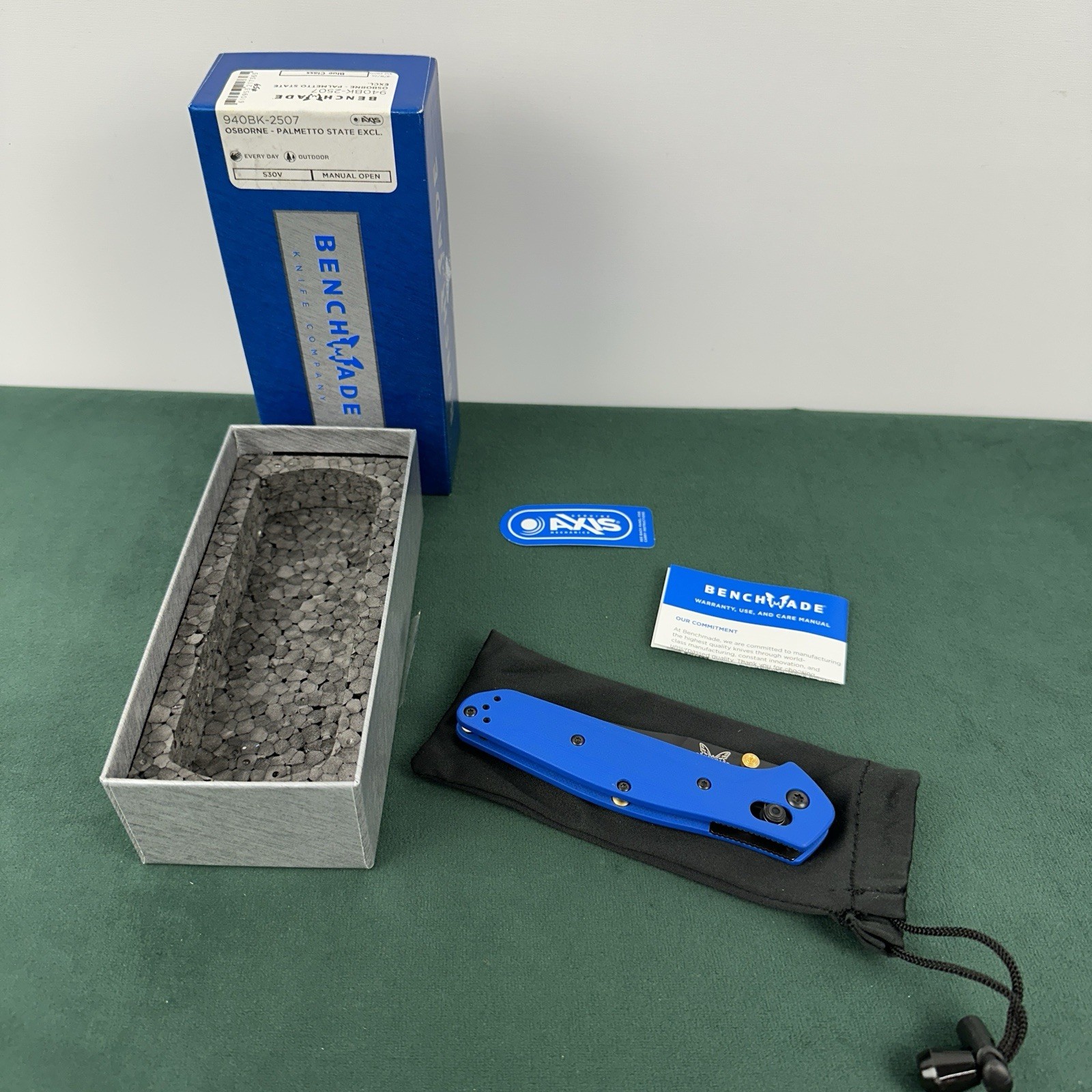 Benchmade Palmetto State Folds Of Honor LIMITED EDITION 940 Osborne 59/500 (NIB)