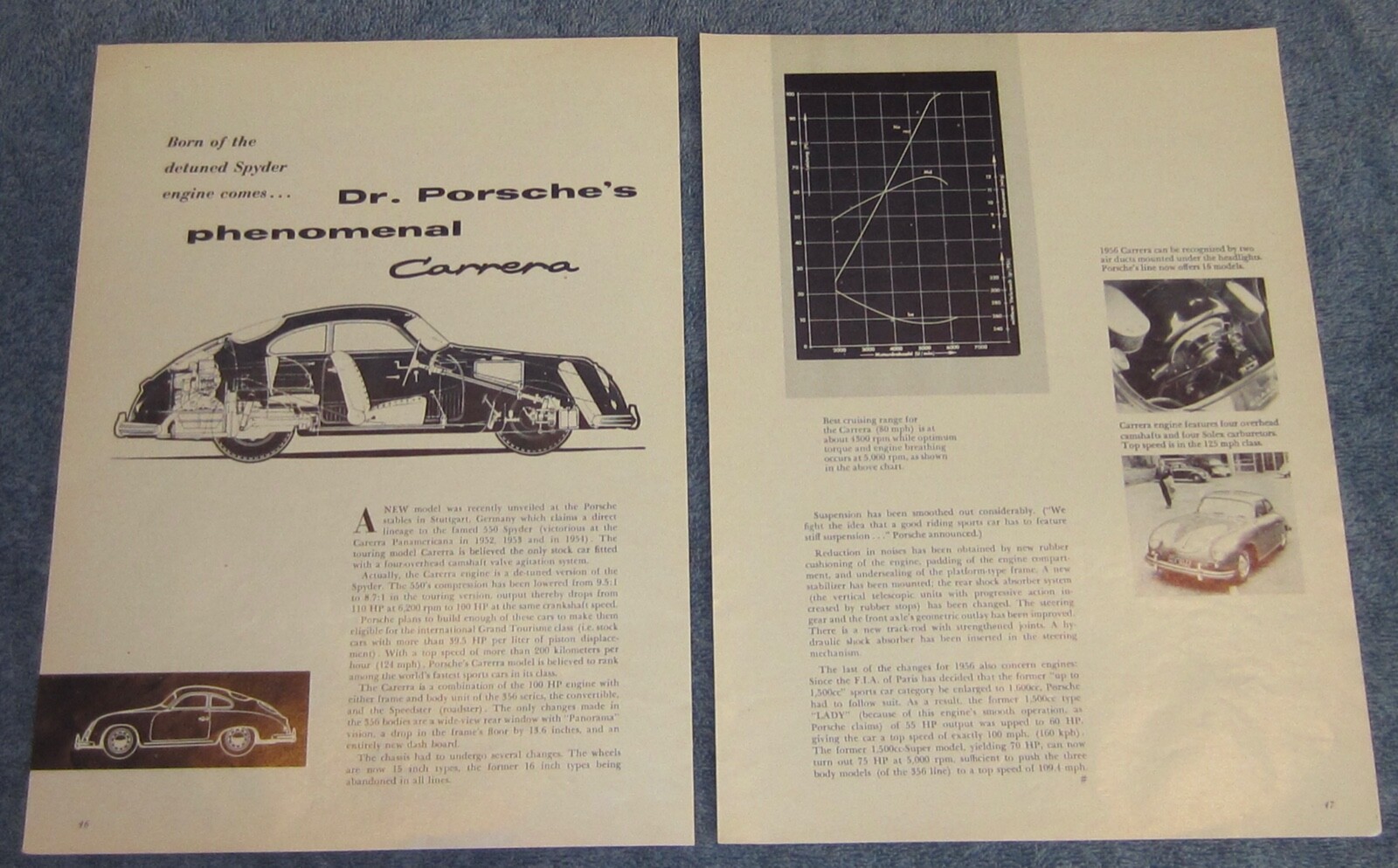 1956 Porsche 356 Carrera Vintage Info Article \