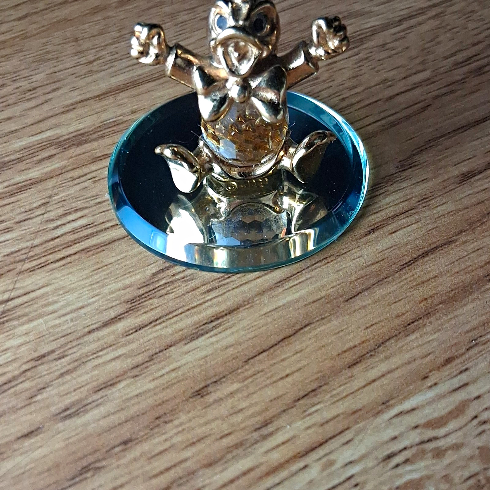 Vintage 1984 Disney Gold Collection Donald Duck Crustal Figurine 24k Gold Plated