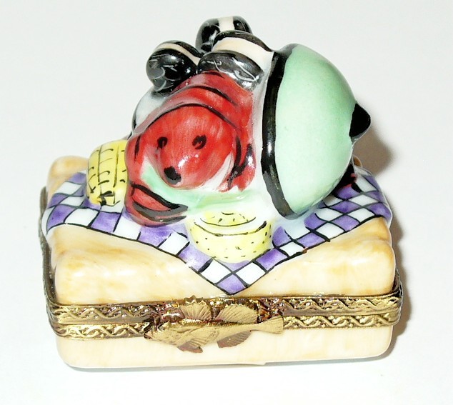 LIMOGES BOX ~ LOBSTER/SEAFOOD DINNER ~ NEW ENGLAND CLAM BAKE ~ PEINT MAIN