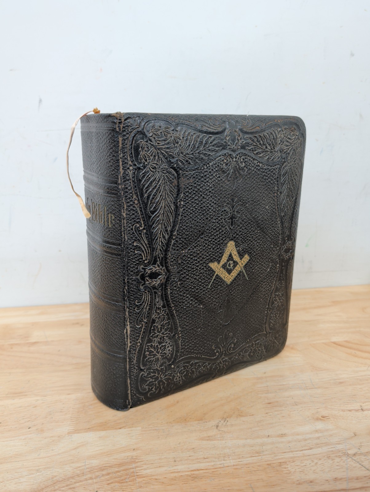  Antique 1931 Masonic Holy Bible Holman Leather KJV Temple Illustrated