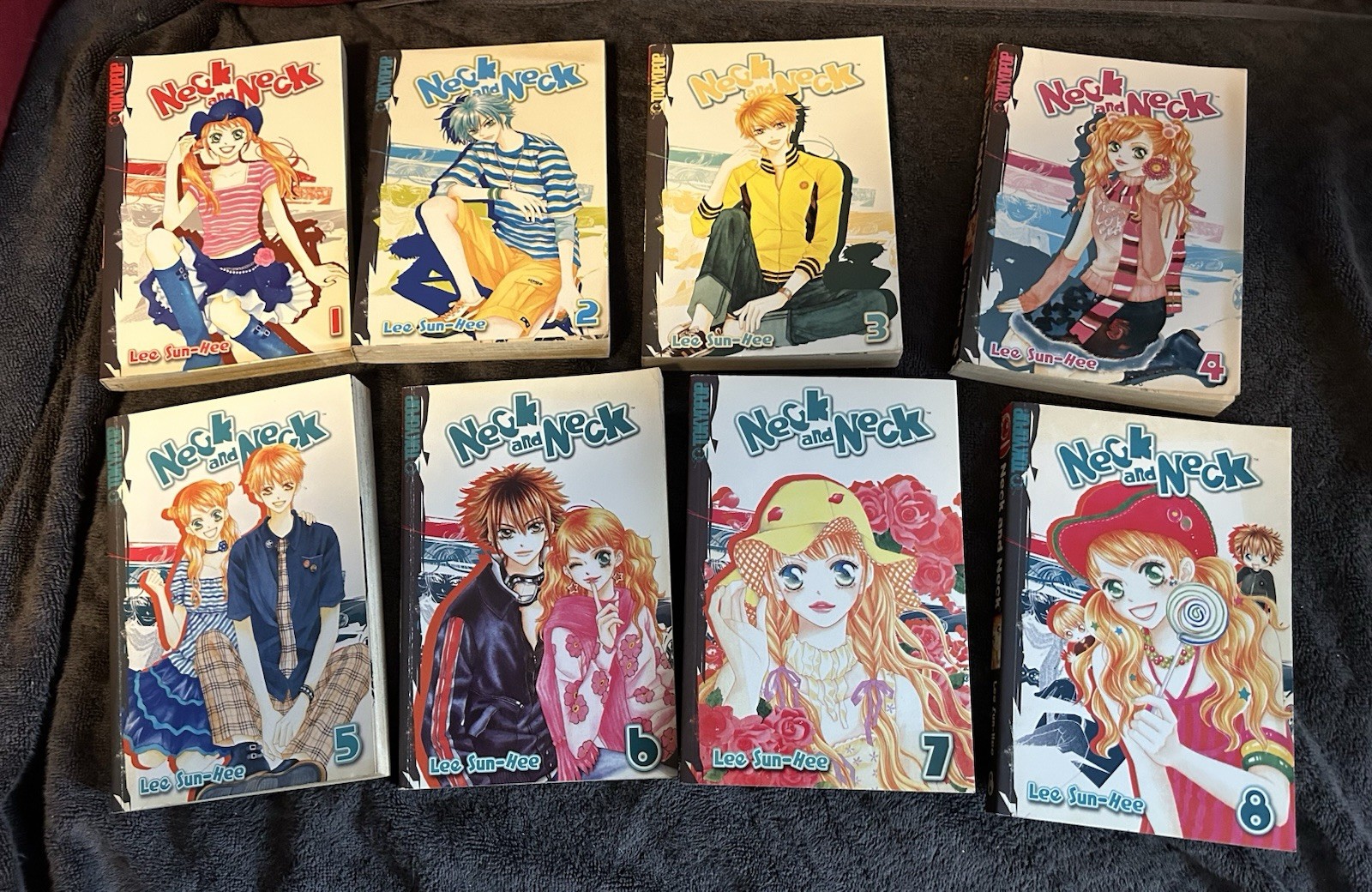 Neck And Neck Manga 1-8 Complete Set. Shojo Rare Lee Sun-Hee English Manhwa