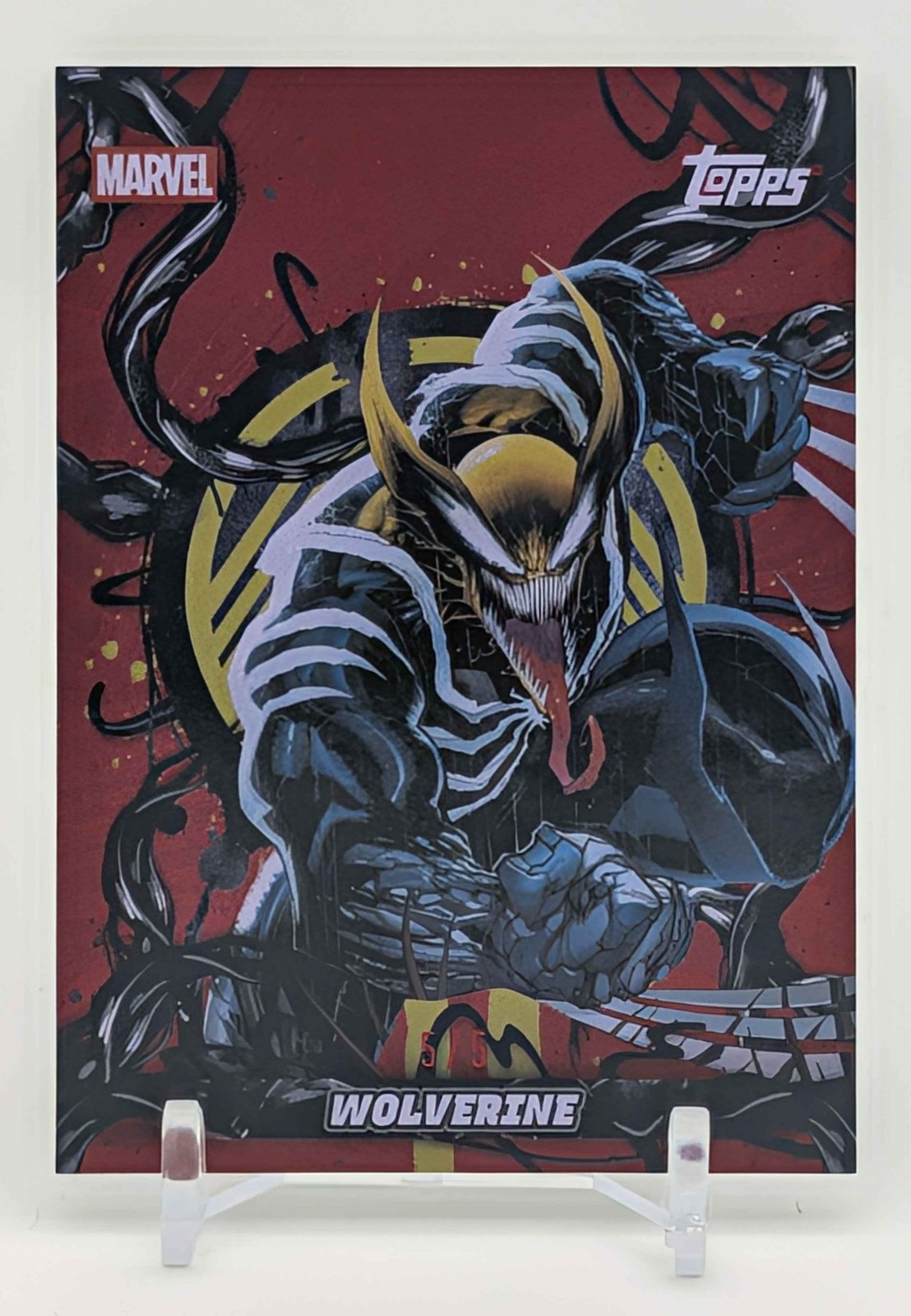 2026 Topps Mint Marvel Wolverine MS-20 Symbiote Takeover Red Carnage Foil 5/5