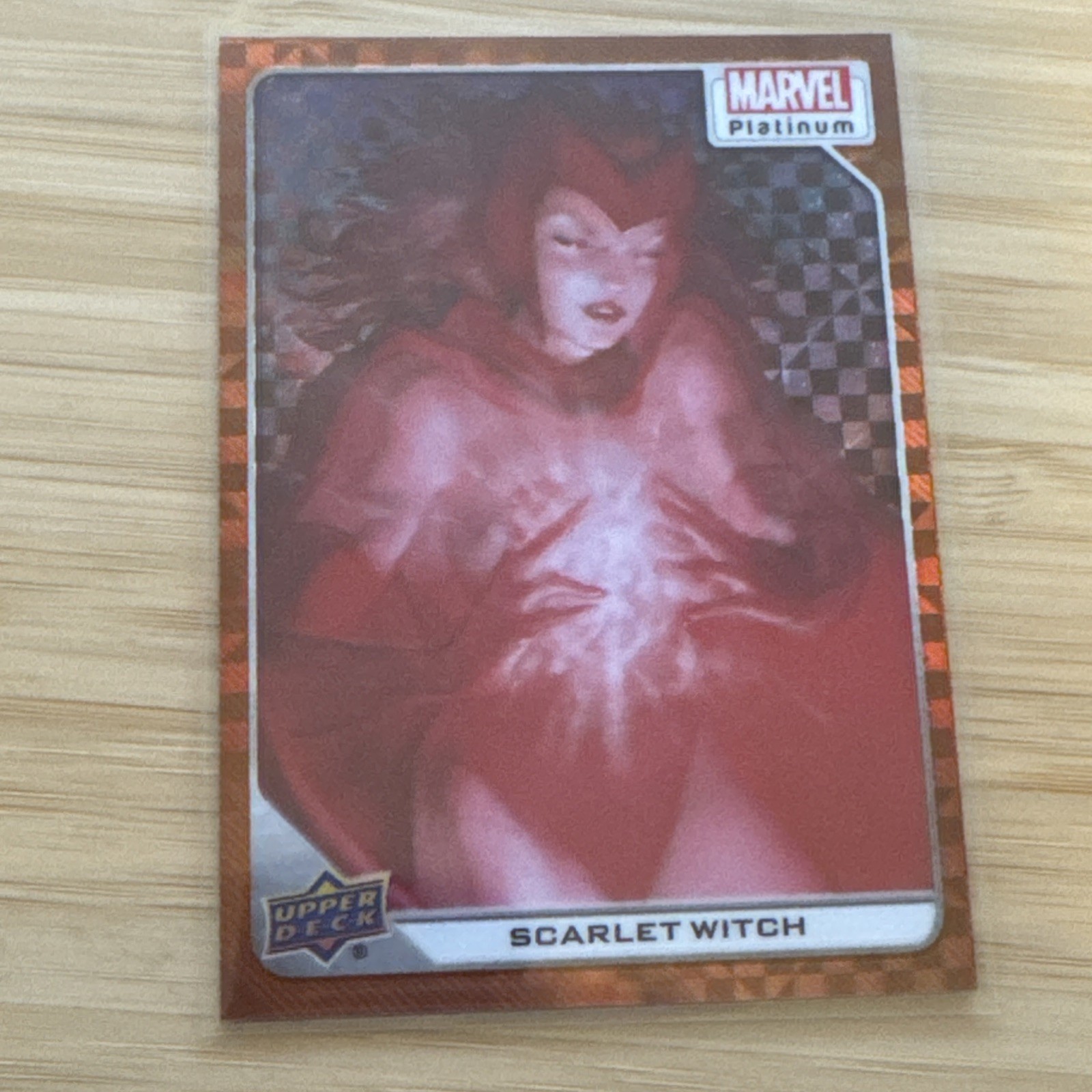 2022 UD Marvel Platinum Scarlet Witch Orange Checkers /33
