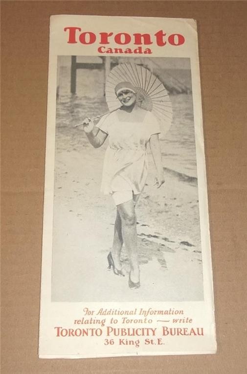 1920's TORONTO ONTARIO CANADA PUBLICITY BUREAU BROCHURE w TOURISM PHOTOS & MAP