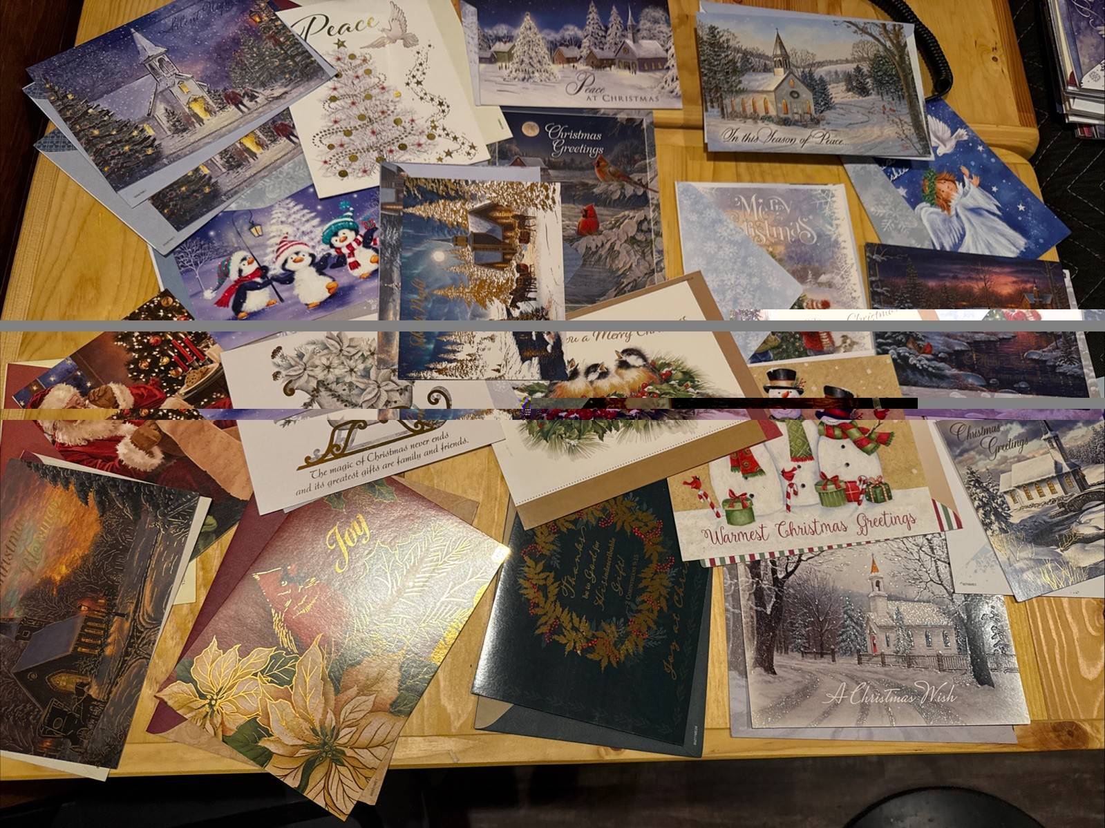 Lot of 20 New Beautiful Christmas Cards - Decorative Envelopes