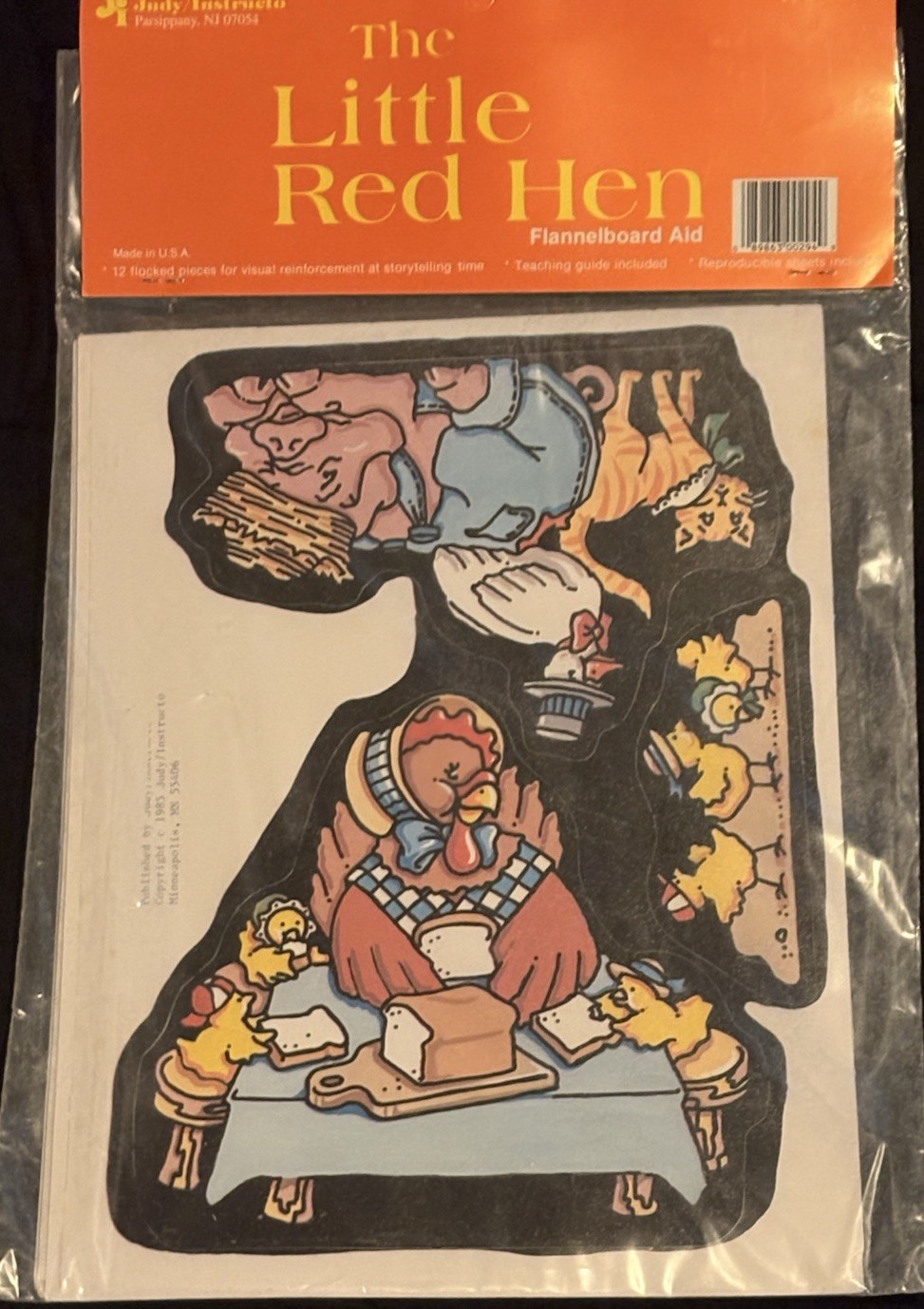 🔥Vintage 1985 Judy/Instructo Little Red Hen Flannelboard Aid Set New