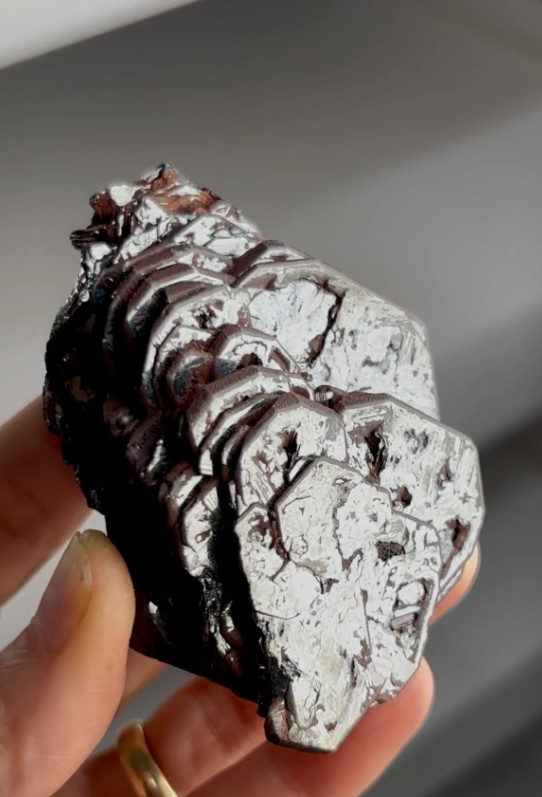 Stunning Lamellar Hematite with Stacked Metallic Plates – Ouro Preto, Brazil