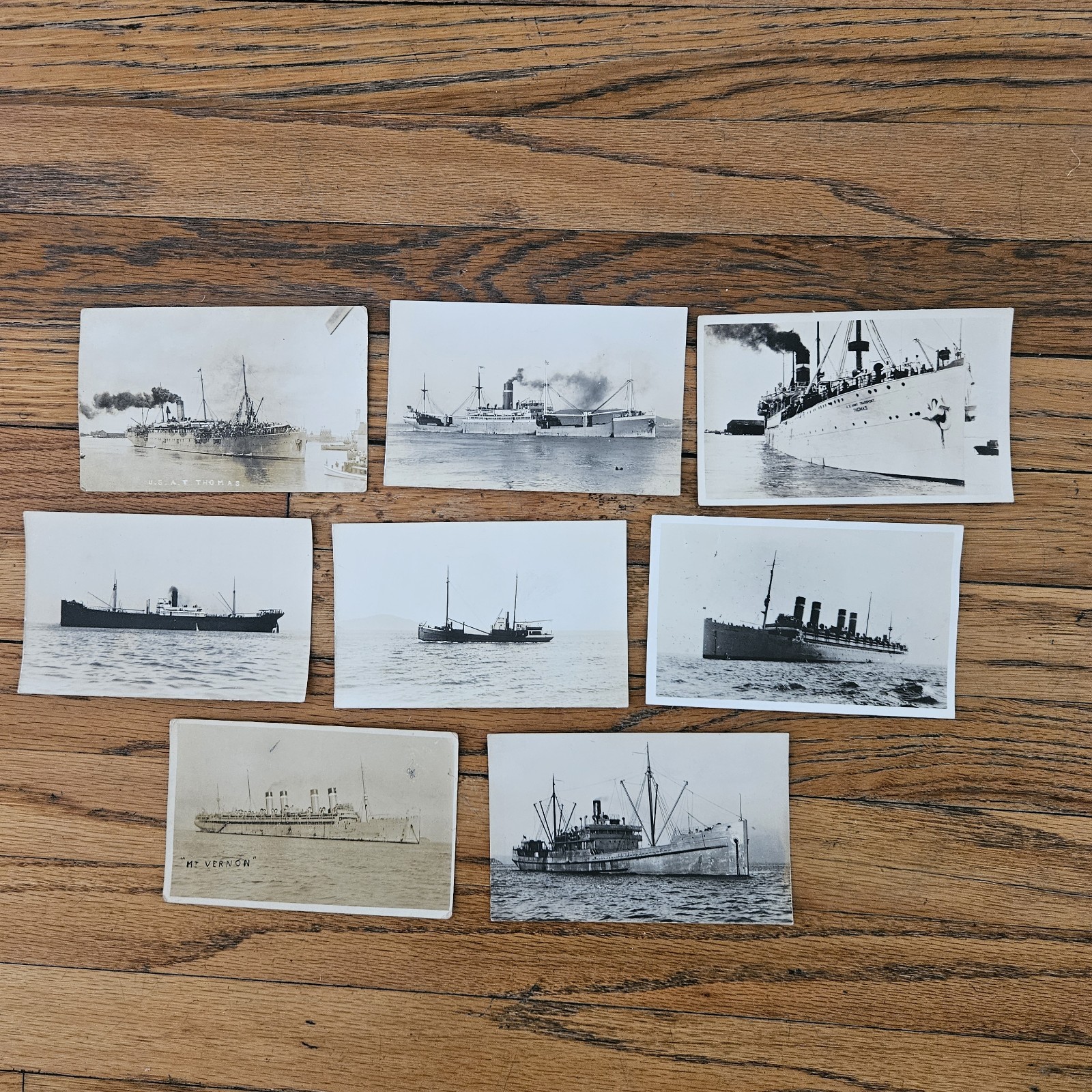 Rare 1910'S Antique RPPC Photos of Naval US Navy Ships & Transport Steamers