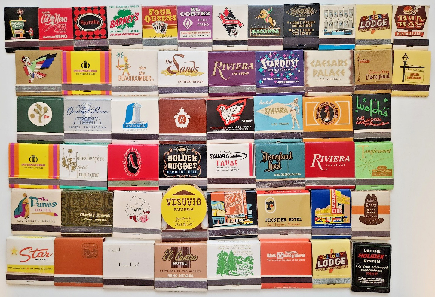 Vintage Pre-1973 Front Strike Matchbooks Lot of 53 90%+ Unused, No Duplicates