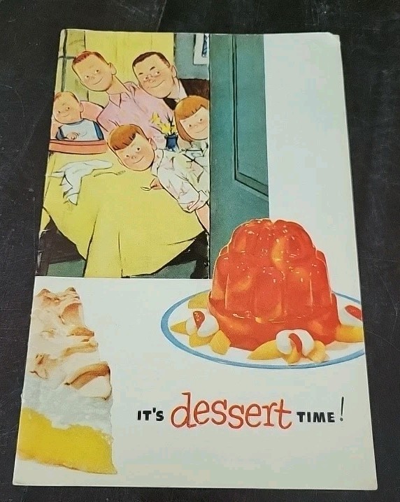 Vintage General Foods Jell-O It’s Dessert Time Cookbook 1953 Booklet Ideas
