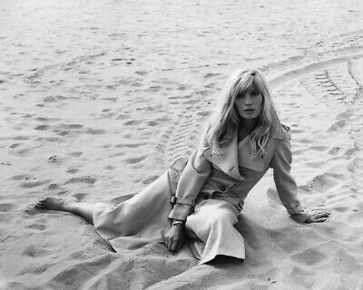 Monica Vitti full length sitting on beach 1971 24X36 Poster