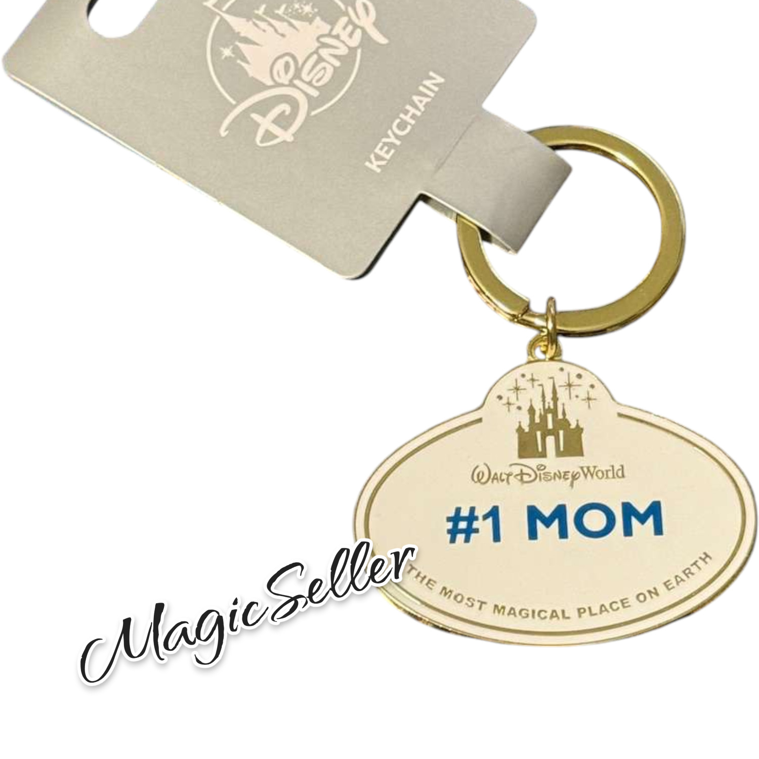 Disney Parks Keychain 2024 WDW Cast Member Name Tag #1 MoM