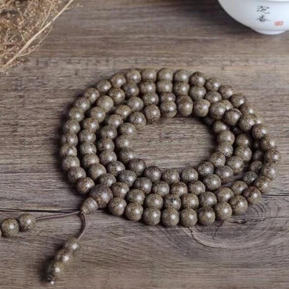 8mm*108 Dalakan Wild Agarwood Bracelet Malas Meditation Agilawood Prayer Beads