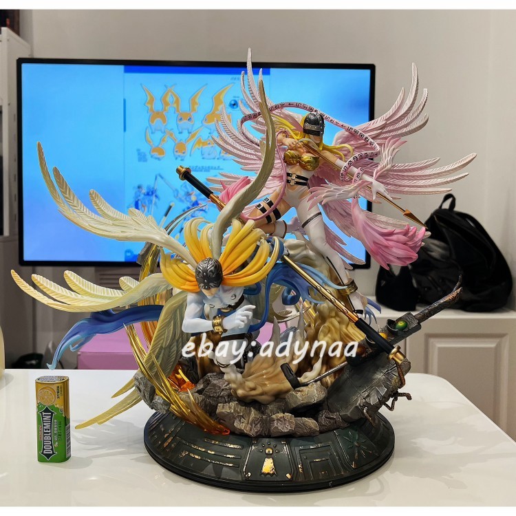 Miman Studio Digimon Angemon Angewomon Resin Statue Figure Model Collectible