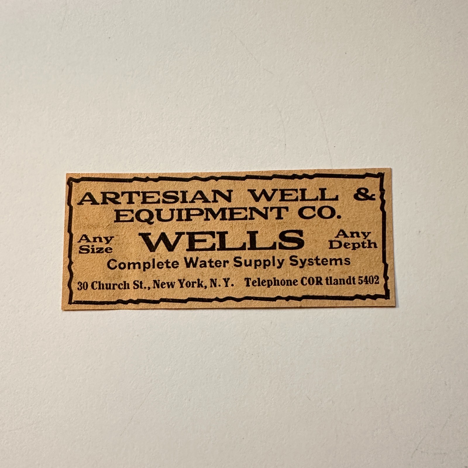 Artesian Well Equipment Co Complete Water Supply Systems NY NY 1929 Ad 4AF2-S16