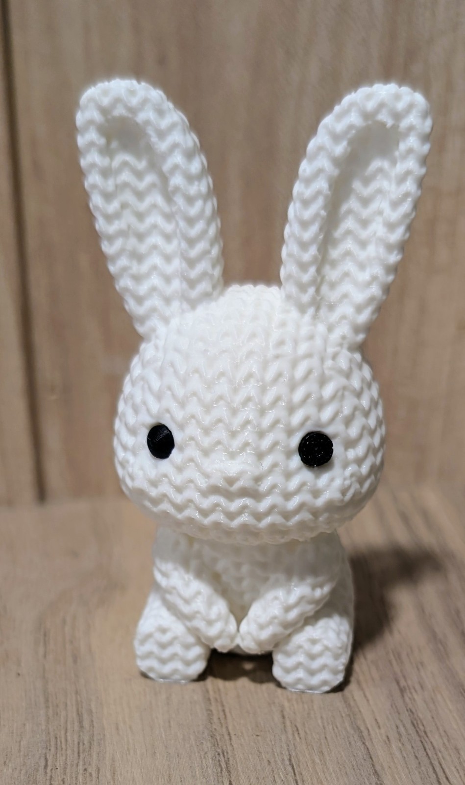 3D Printed Knitted Bunny Rabbit Figurine 2.75