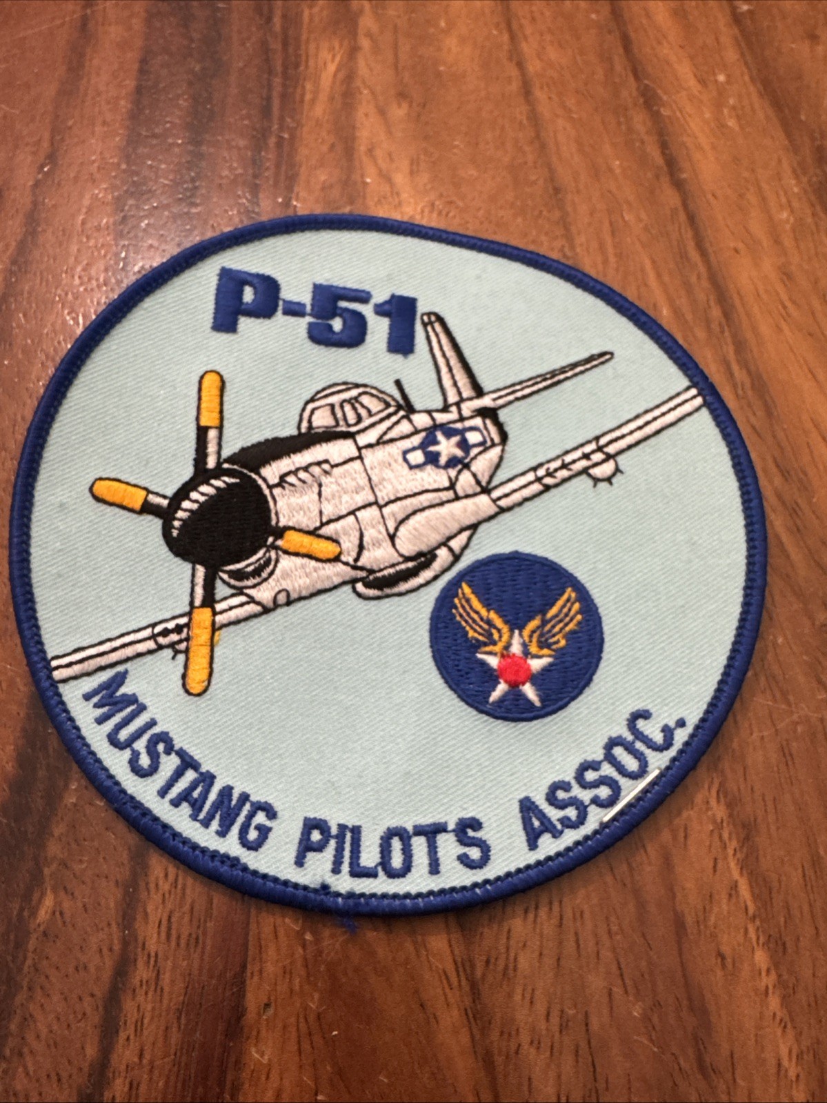 VTG P-51 Mustang Pilots Assoc. Patch Embroidered USAAF Fighter Plane Aviation 5\