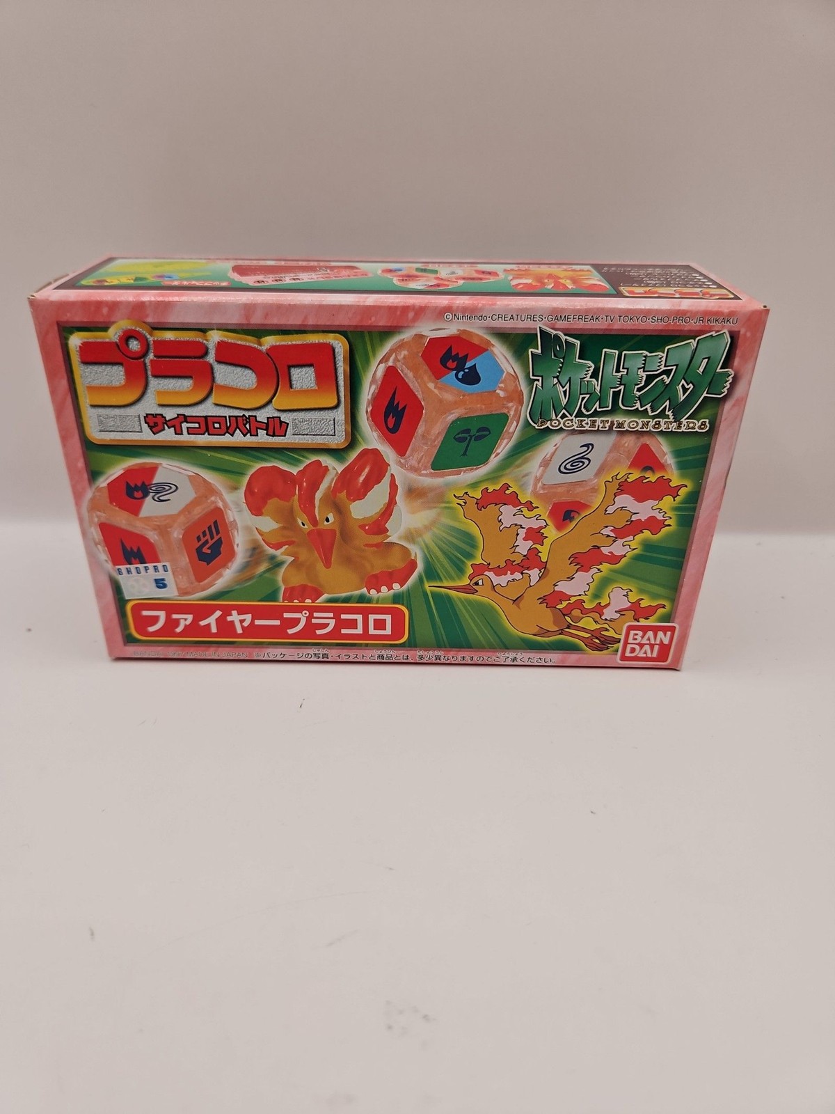 Pokemon Moltres Pracoro Dice Battle Game Bandai 1997 Sealed New
