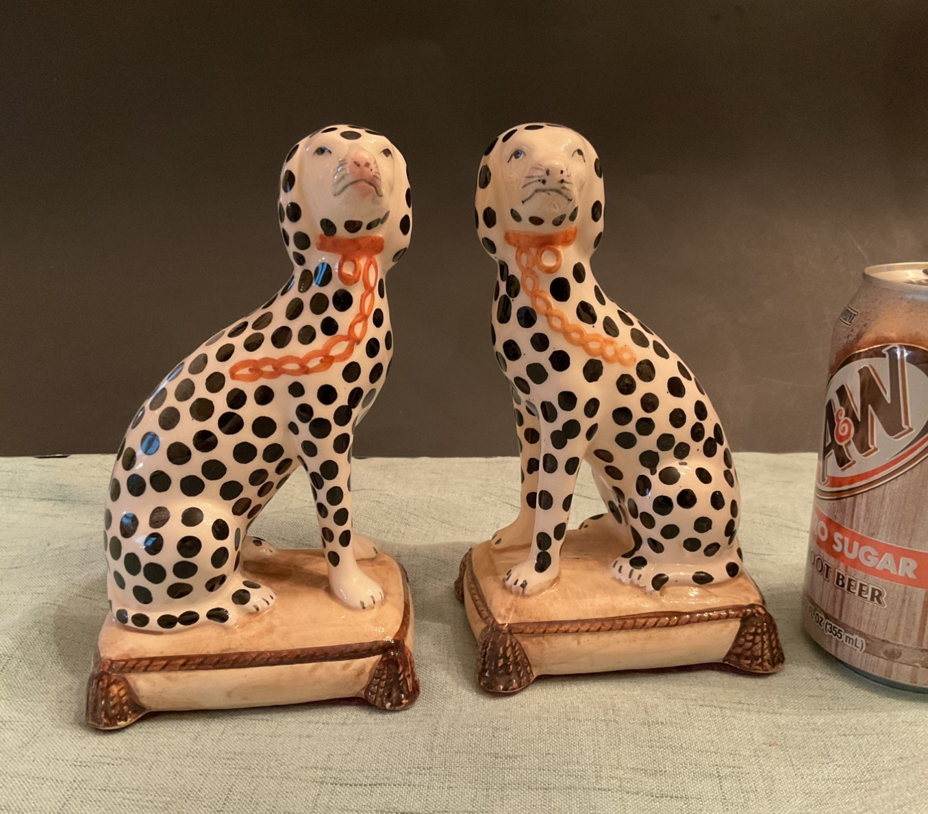 Vintage Fitz & Floyd *Staffordshire Style* Dalmatian Dog Bookends~Figurine Pair
