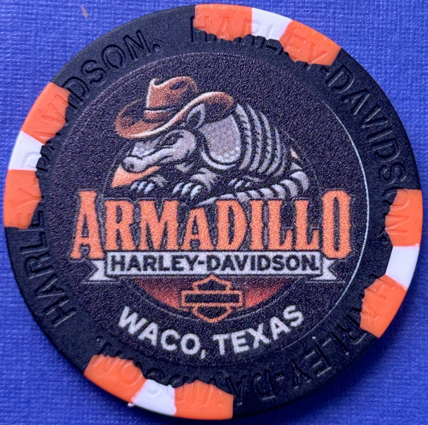 Harley Davidson Wide Print Poker Chip from Armadillo HD in Waco, Texas