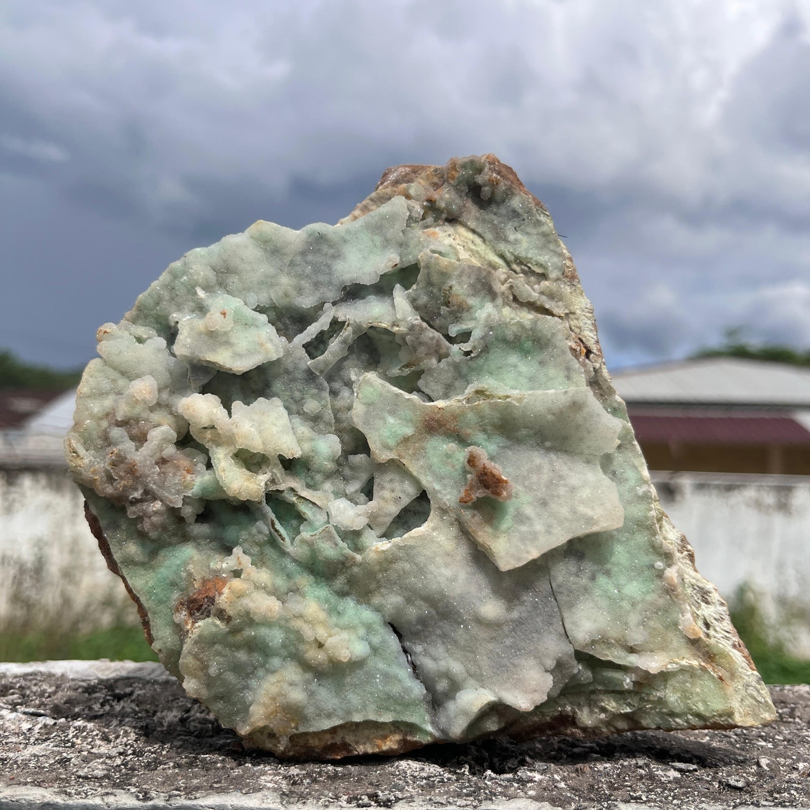 763 Grm Sparkling GARNIERITE Cluster - Indonesia Garnierite For Stone Collector