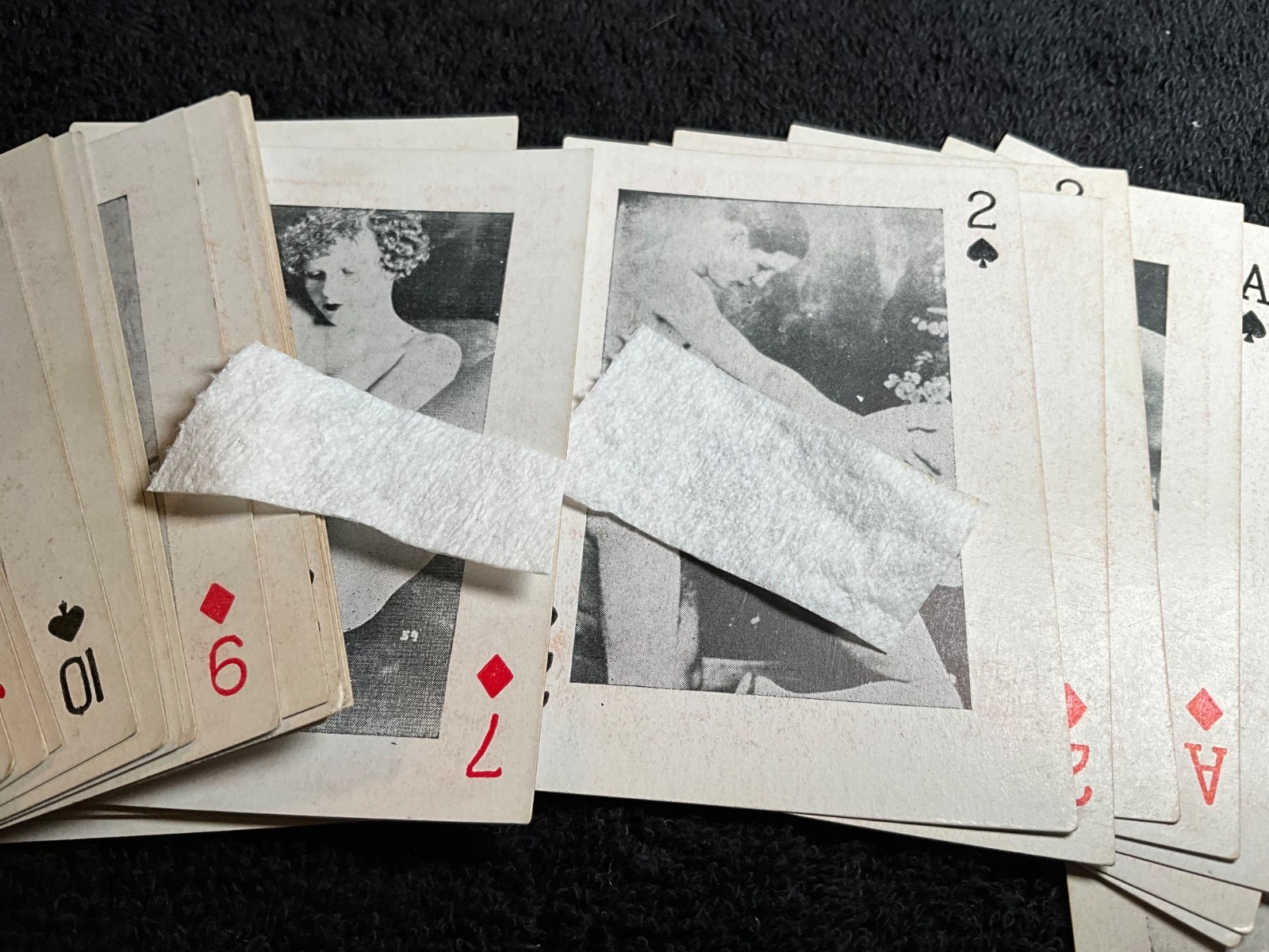 VTG Pre-WWII Black & White Erotica Photography Playing Cards Risqué -Incomplete