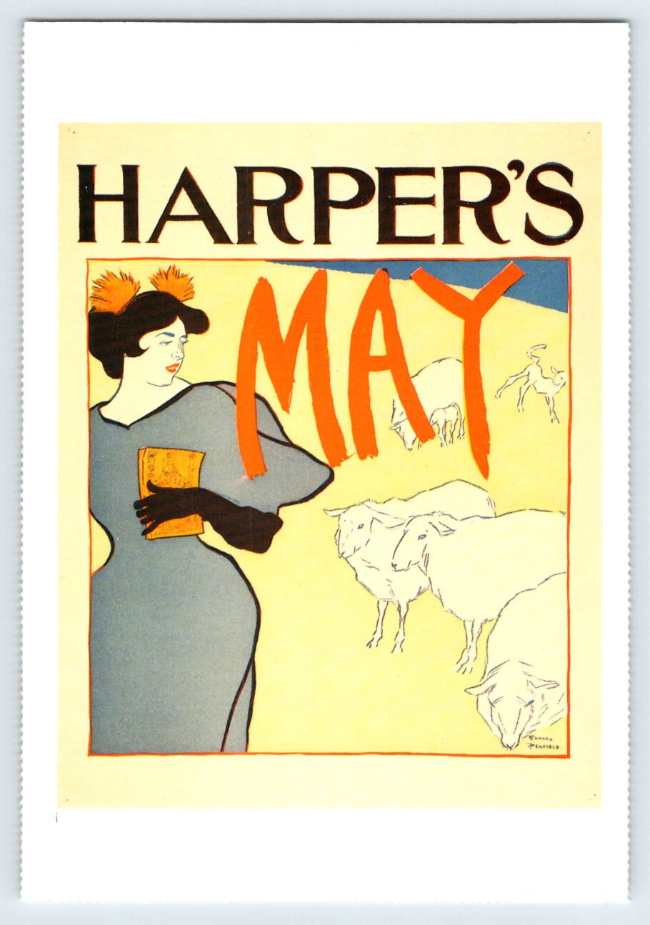 May 1895 Harper\'s Magazine Edward Penfield Reprint Postcard BRL18