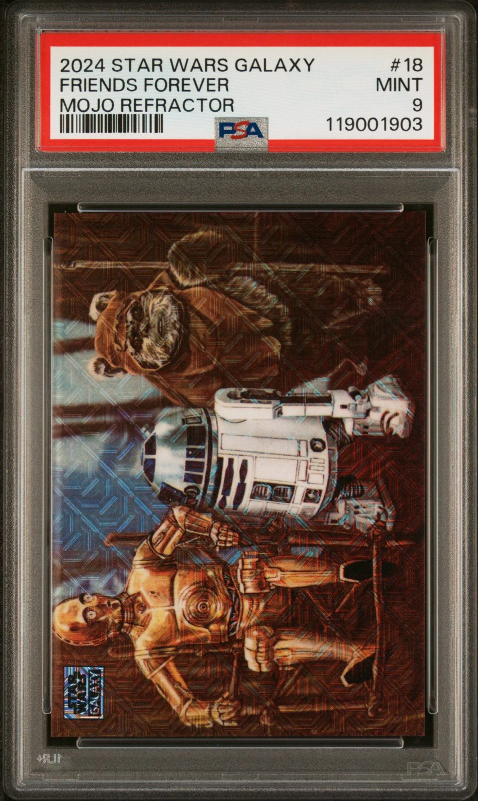 2024 Topps Chrome Star Wars Galaxy Friends Forever /50 #18 PSA 9