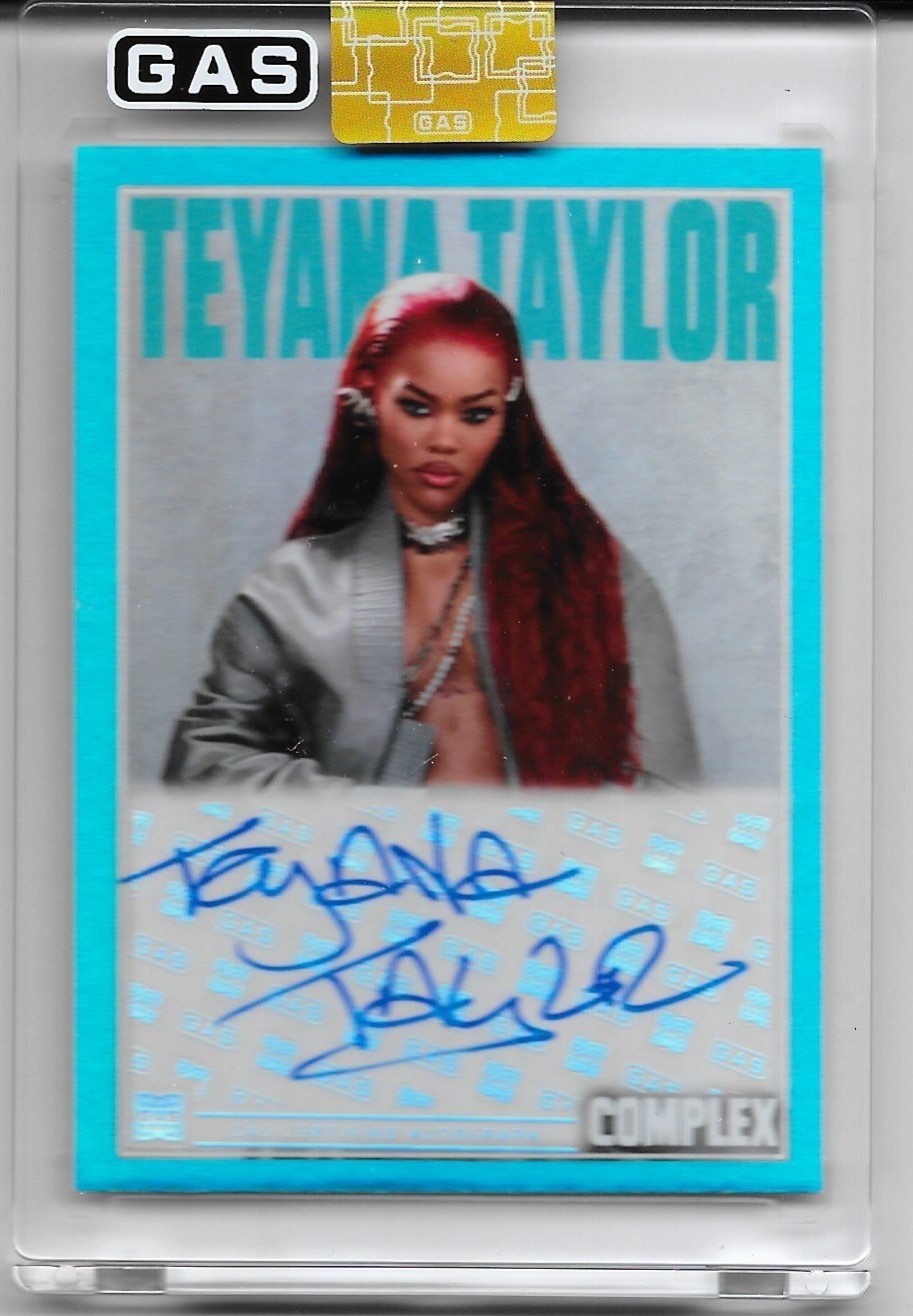 2026 GAS x Complex Teyana Taylor SEALED Aqua FOIL AUTO RC SOLD OUT 11/13 Signed